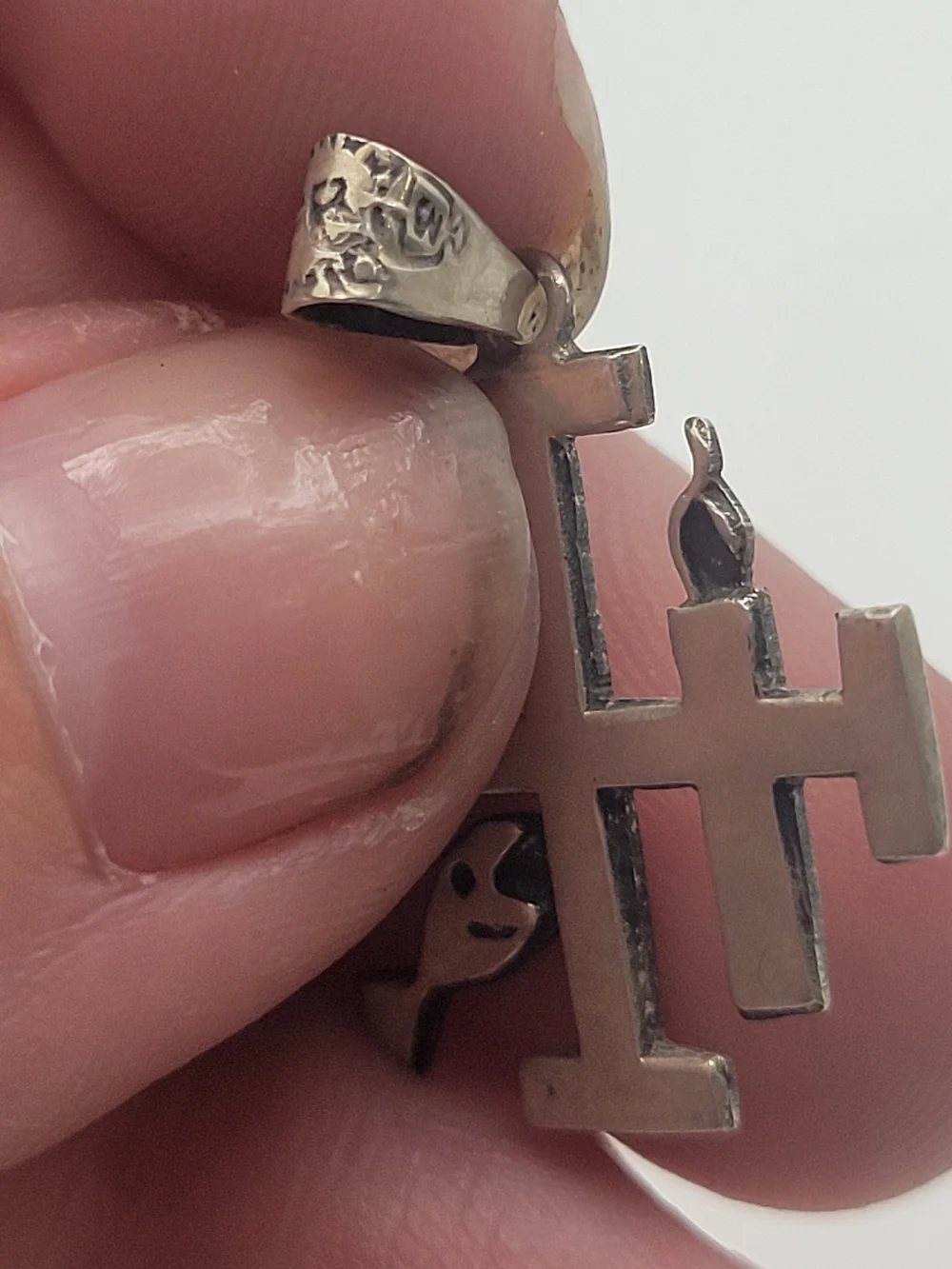 Sterling Silver Stunning Catholic Crucifi Holy Cross Pectoral Jerusalem Pendant